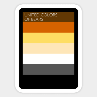 united colors of bears flag Sticker